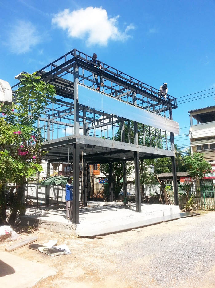 บ้านโครงเหล็ก 2 ชั้น บ้านโครงเหล็ก 2 ชั้น