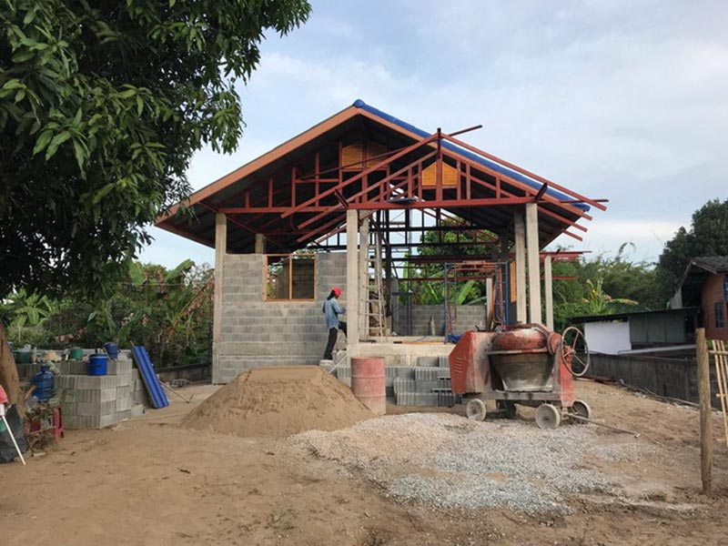 สร้างบ้านชั้นเดียวยกพื้นสูง สร้างบ้านชั้นเดียวยกพื้นสูง