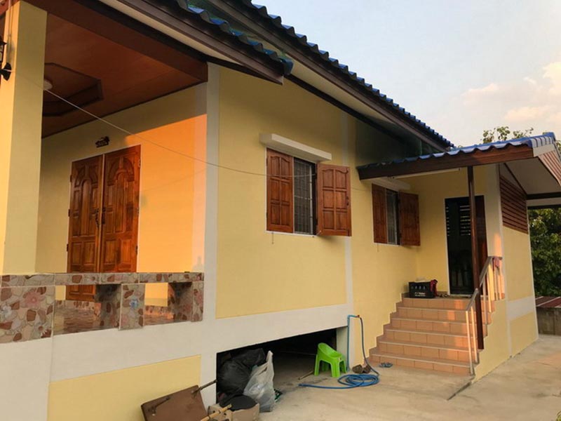 สร้างบ้านชั้นเดียวยกพื้นสูง สร้างบ้านชั้นเดียวยกพื้นสูง