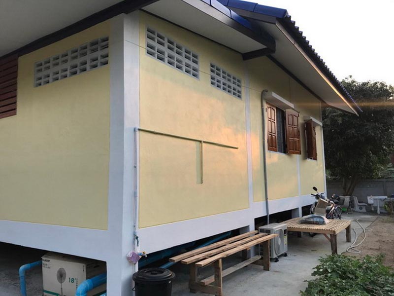 สร้างบ้านชั้นเดียวยกพื้นสูง สร้างบ้านชั้นเดียวยกพื้นสูง