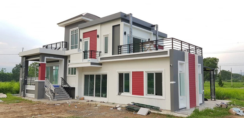 แบบบ้านโมเดิร์นสองชั้น 3 ห้องนอน 2 ห้องน้ำ แบบบ้านโมเดิร์นสองชั้น 3 ห้องนอน 2 ห้องน้ำ