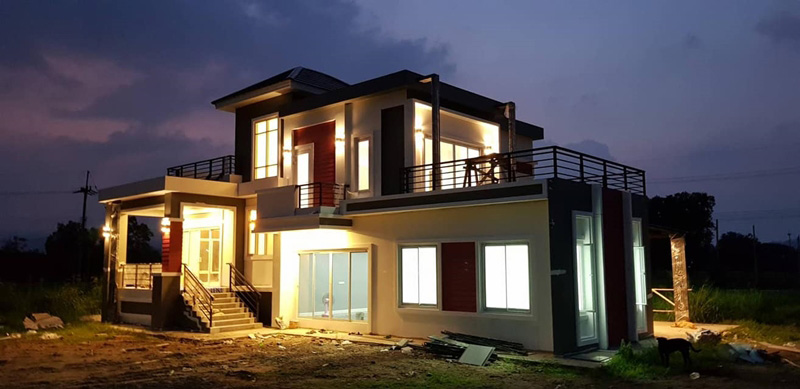 แบบบ้านโมเดิร์นสองชั้น 3 ห้องนอน 2 ห้องน้ำ แบบบ้านโมเดิร์นสองชั้น 3 ห้องนอน 2 ห้องน้ำ