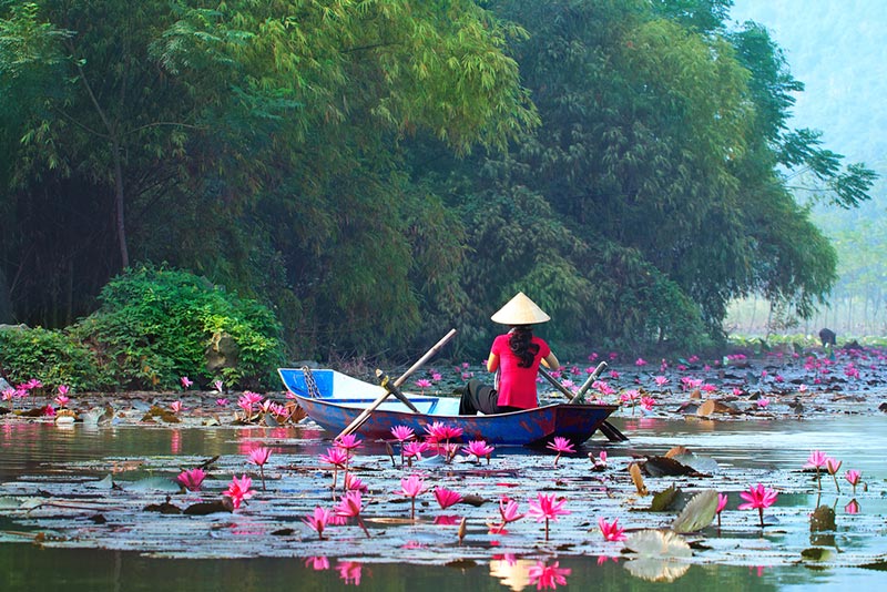 เที่ยวเวียดนาม ผู้หญิงพายเรือ