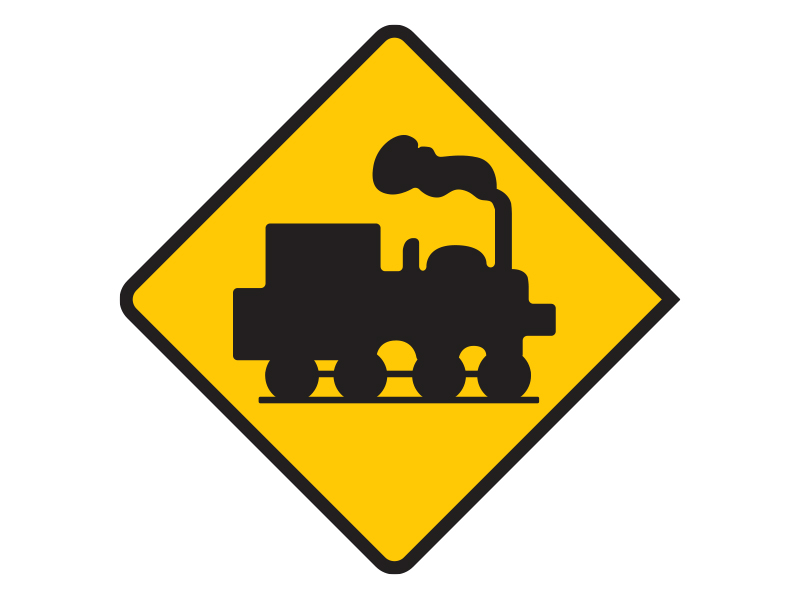 ป้ายจราจร ทางข้ามทางรถไฟไม่มีเครื่องกั้นทาง