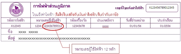บิลค่าไฟฟ้า บิลค่าไฟฟ้า