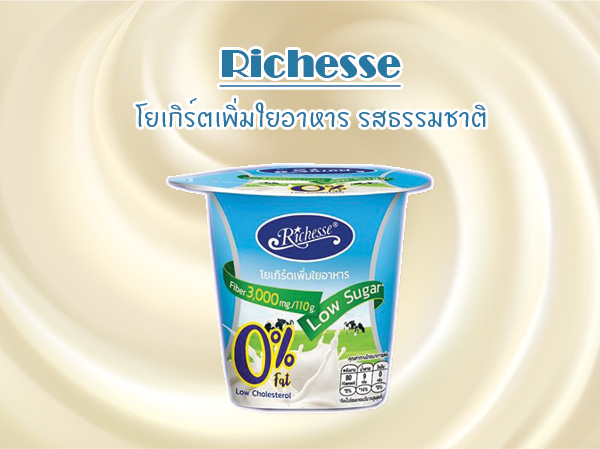 โยเกิร์ต โยเกิร์ต ริชเชส + Fiber รสธรรมชาติ ไขมัน 0%