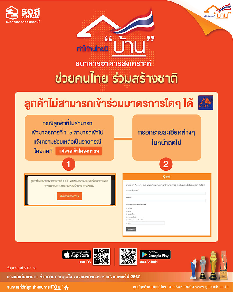 พักชำระหนี้ ธอส. พักชำระหนี้ ธอส.