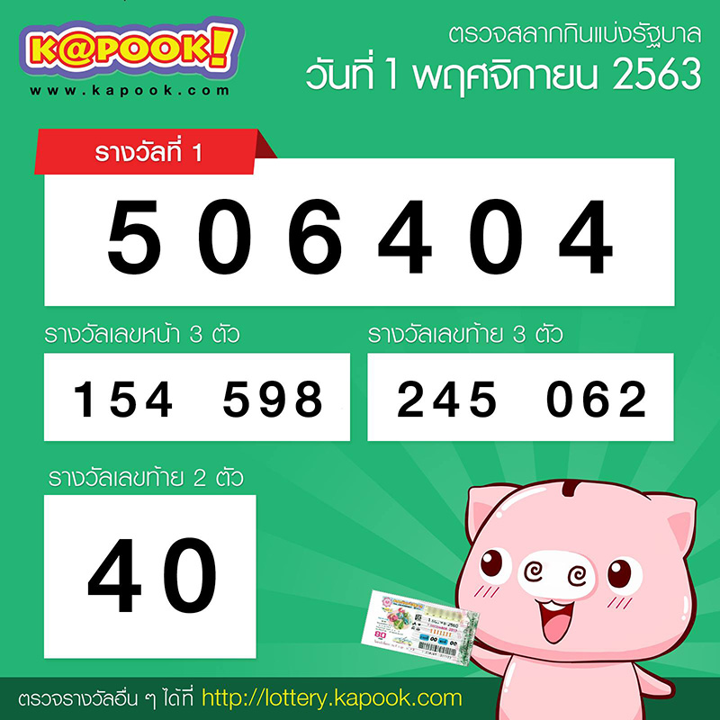 ผลสลากกินแบ่งรัฐบาล ผลสลากกินแบ่งรัฐบาล