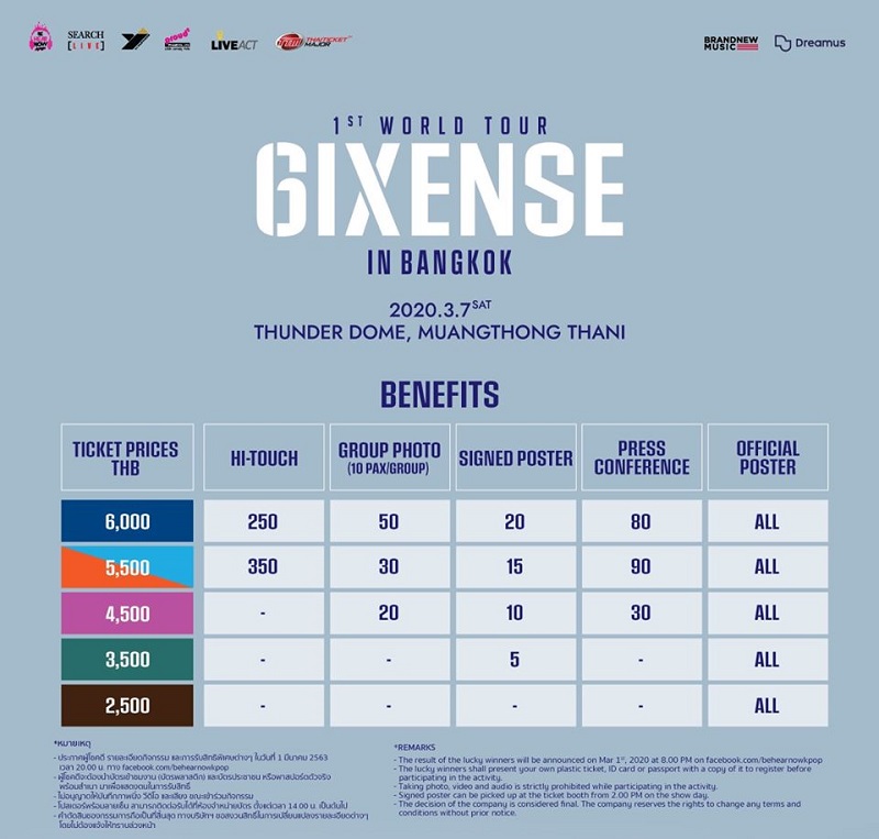 AB6IX 1ST World Tour 6IXENSE in Bangkok AB6IX 1ST World Tour 6IXENSE in Bangkok
