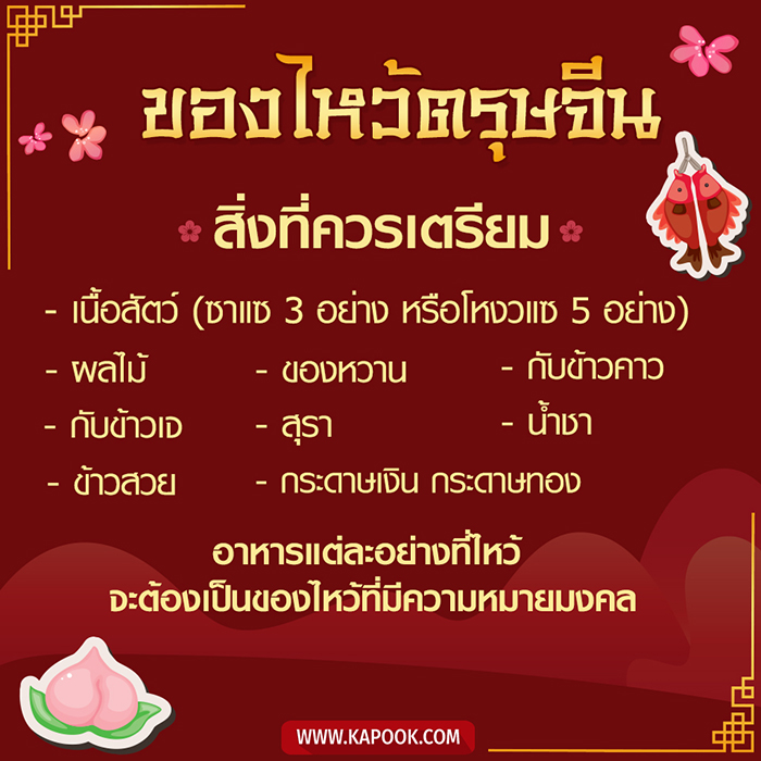ตรุษจีน วิธีการจัดโต๊ะไหว้ตรุษจีน