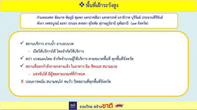 มาตรการผ่อนคลายใหม่ มาตรการผ่อนคลายใหม่