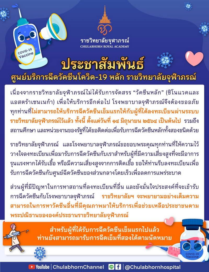 โรงพยาบาลเลื่อนฉีดวัคซีนโควิด โรงพยาบาลเลื่อนฉีดวัคซีนโควิด