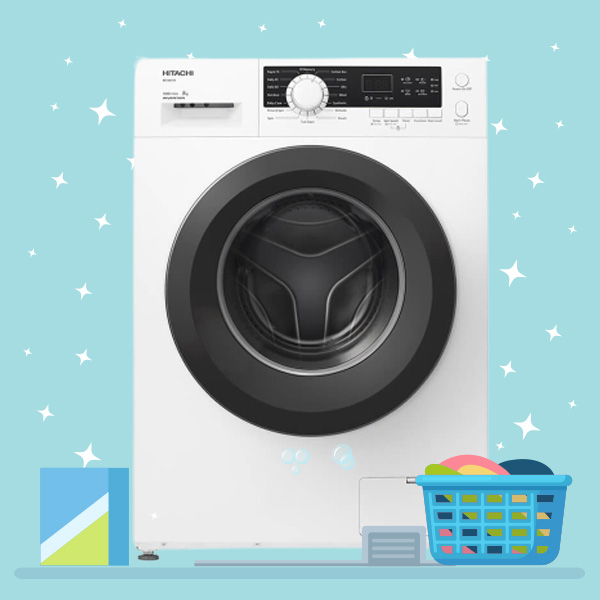 เครื่องซักผ้าฝาหน้าเครื่องซักผ้าฝาหน้า Hitachi รุ่น BD80CVE WH เครื่องซักผ้าฝาหน้าเครื่องซักผ้าฝาหน้า Hitachi รุ่น BD80CVE WH