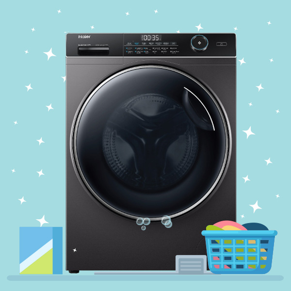 เครื่องซักผ้าฝาหน้าเครื่องซักผ้าฝาหน้า Haier รุ่น HW120-BP14959S6 เครื่องซักผ้าฝาหน้า Haier รุ่น HW120-BP14959S6