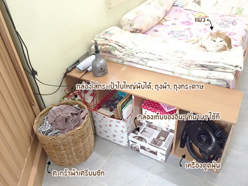 จัดระเบียบห้องนอนเล็ก จัดระเบียบห้องนอนเล็ก