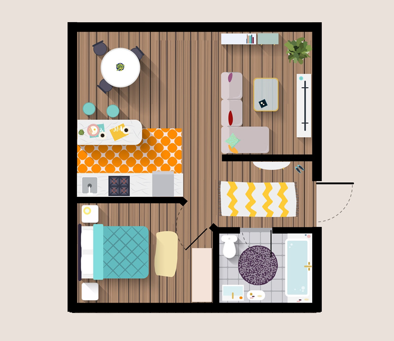 แปลนคอนโดห้องสตูดิโอ แปลนคอนโดห้องสตูดิโอ