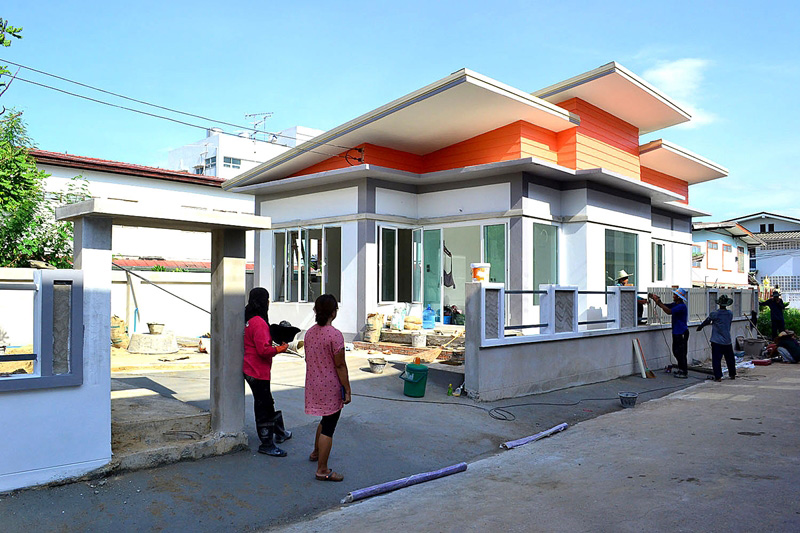 สร้างบ้านชั้นเดียวสไตล์โมเดิร์น สร้างบ้านชั้นเดียวสไตล์โมเดิร์น