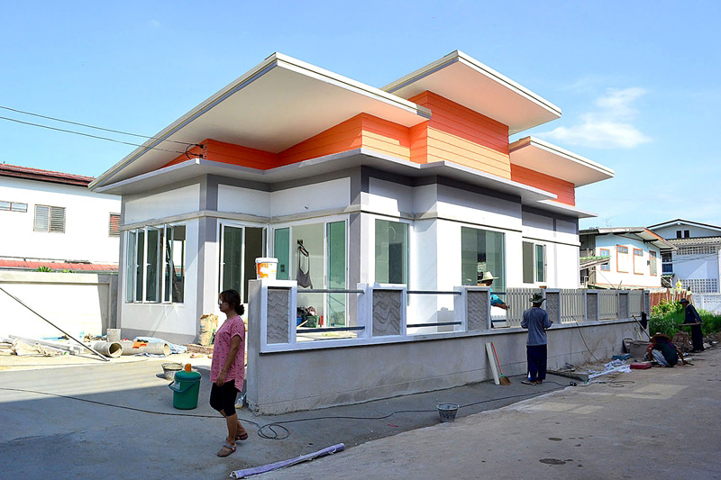 สร้างบ้านชั้นเดียวสไตล์โมเดิร์น สร้างบ้านชั้นเดียวสไตล์โมเดิร์น