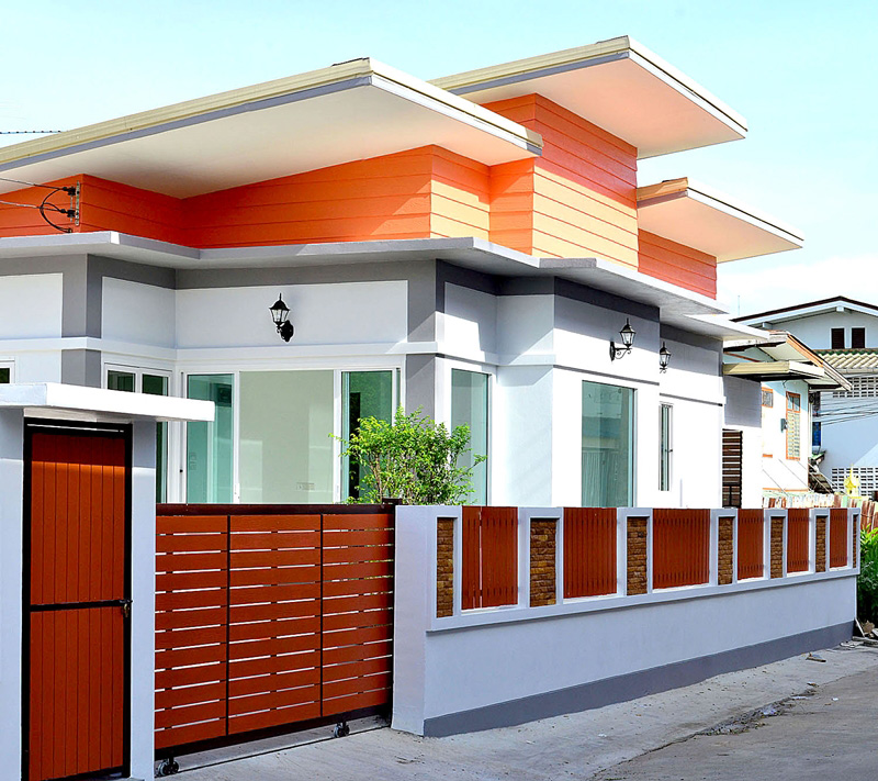 สร้างบ้านชั้นเดียวสไตล์โมเดิร์น สร้างบ้านชั้นเดียวสไตล์โมเดิร์น