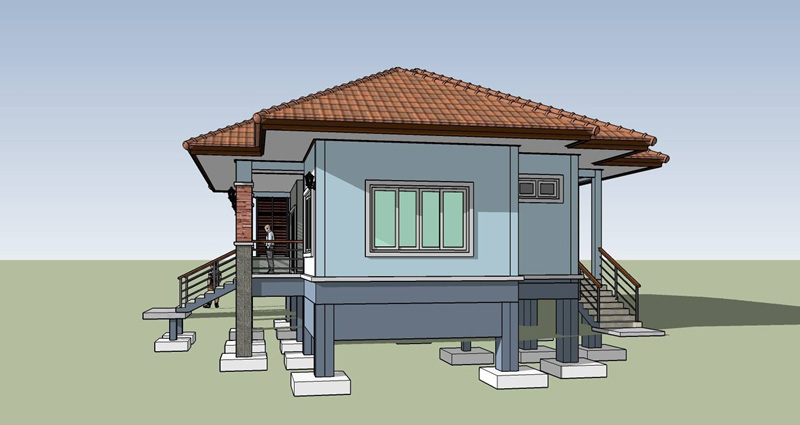 แบบบ้านชั้นเดียว 3 ห้องนอน 2 ห้องน้ำ แบบบ้านชั้นเดียว 3 ห้องนอน 2 ห้องน้ำ