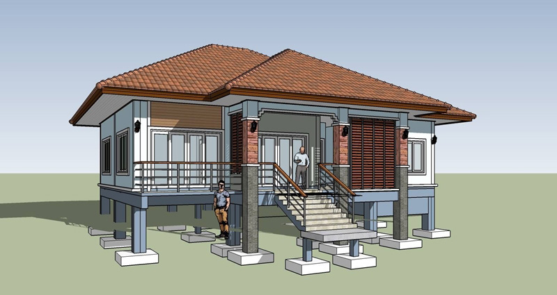 แบบบ้านชั้นเดียว 3 ห้องนอน 2 ห้องน้ำ แบบบ้านชั้นเดียว 3 ห้องนอน 2 ห้องน้ำ