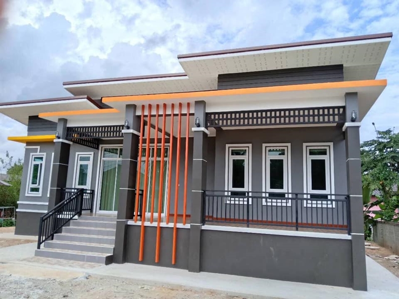 แบบบ้านชั้นเดียวยกสูงสไตล์โมเดิร์น แบบบ้านชั้นเดียวยกสูงสไตล์โมเดิร์น