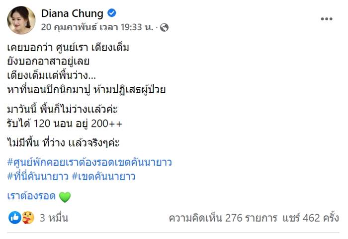 ได๋ ไดอาน่า, โควิด 19 ได๋ ไดอาน่า, โควิด 19