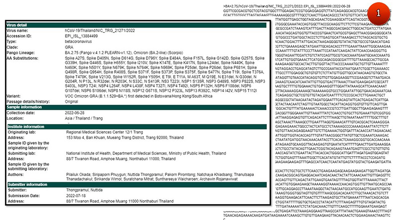 พบผู้ติดเชื้อโอมิครอน BA.2.75 พบผู้ติดเชื้อโอมิครอน BA.2.75