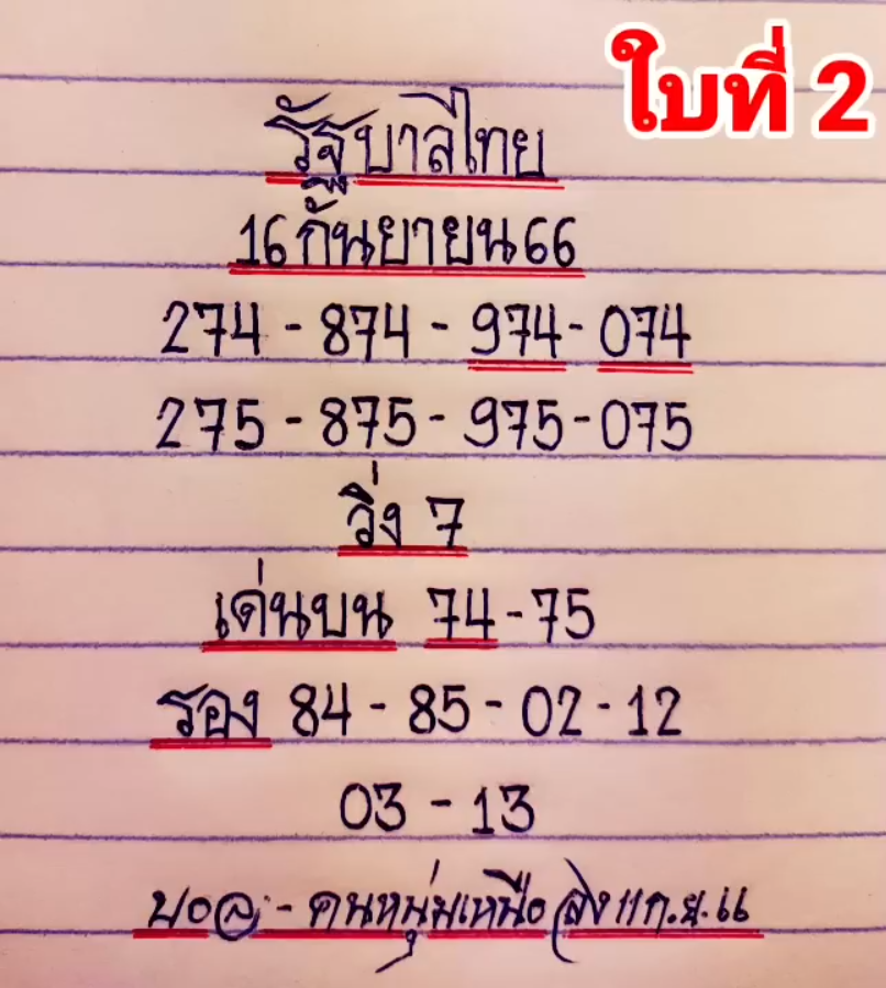 หวยมิสเตอร์บอล คนหนุ่มเหนือ ลอตเตอร์รี่