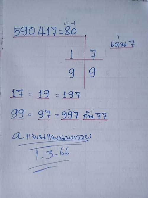 หวยแพนแพนพารวย 1/3/66 แพนแพนพารวย
