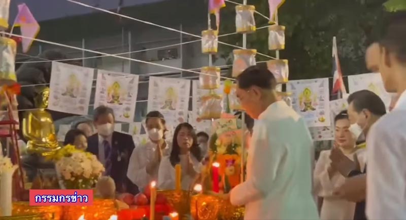 เลขทะเบียนรถนายกฯ ไปวัดไตรมิตรฯ 2/5/66 นายกฯ ร่วมกิจกรรมพิธีเจริญพระพุทธมนต์นพเคราะห์