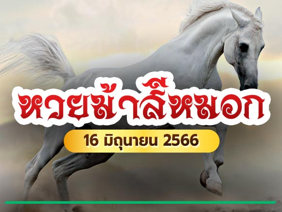 หวยม้าสีหมอก 16/6/66 หวยม้าสีหมอก