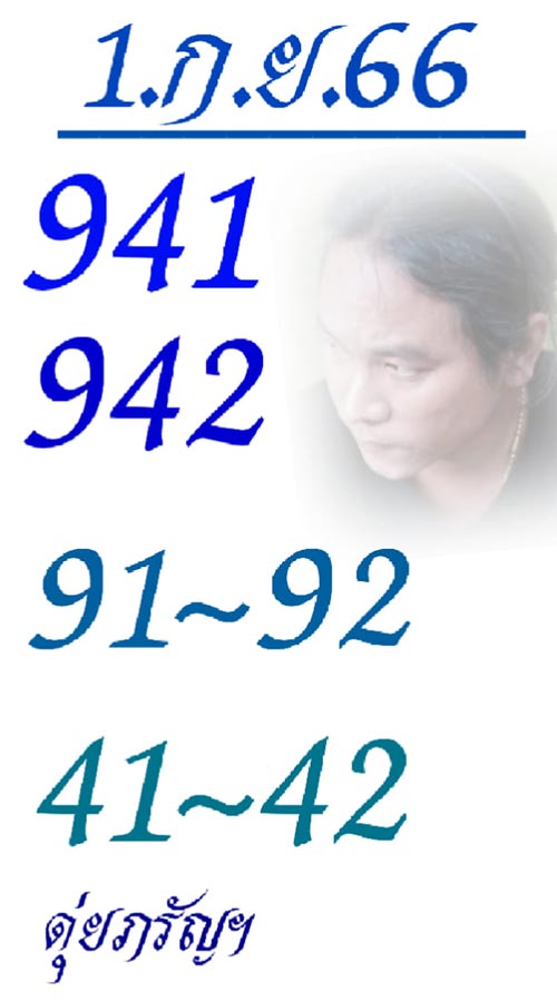 หวย ดุ่ย ภรัญฯ 1/9/66 ดุ่ย ภรัญฯ