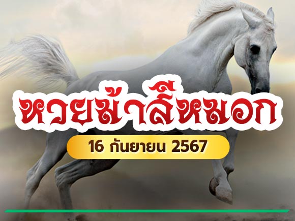 หวยม้าสีหมอก เลขเด็ดงวดนี้ 16/09/67 หวยม้าสีหมอก เลขเด็ดงวดนี้ 16/09/67