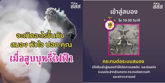 บุหรี่ไฟฟ้า บุหรี่ไฟฟ้าเป็นอันตรายกับสมอง