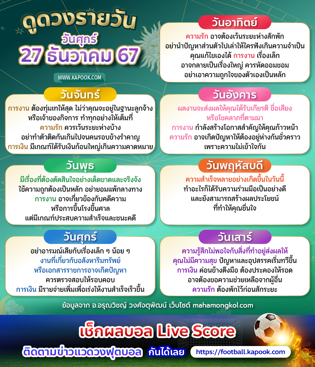 ดูดวงรายวัน ดูดวงรายวัน