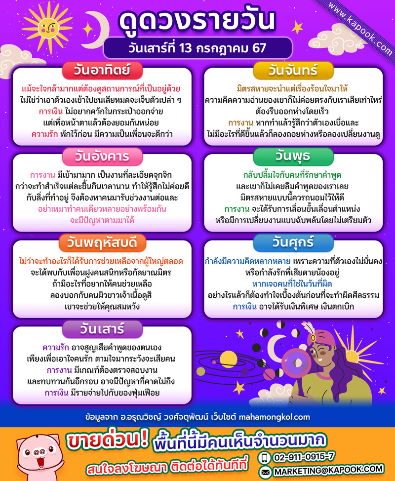 ดูดวงรายวัน ดูดวงรายวัน
