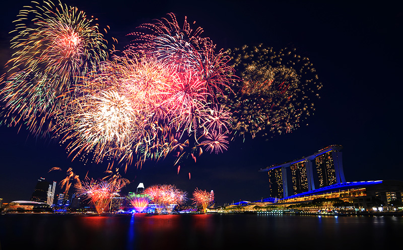 สถานที่เคานต์ดาวน์ต่างประเทศ ประเทศสิงคโปร์