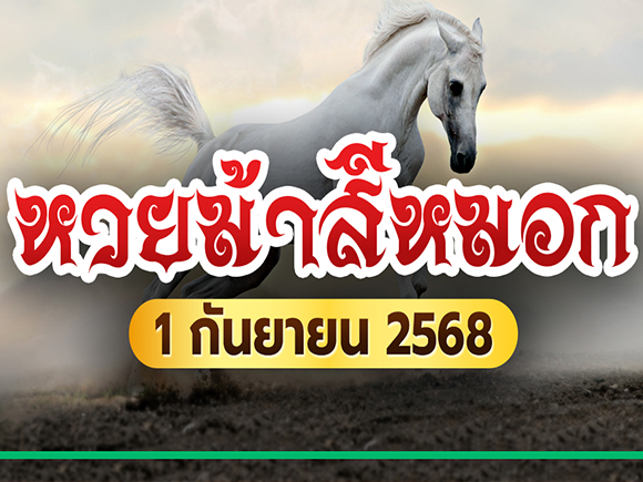 หวยม้าสีหมอก เลขเด็ดงวดนี้ 01 ก.ย. 68 หวยม้าสีหมอก เลขเด็ดงวดนี้ 01 ก.ย. 68