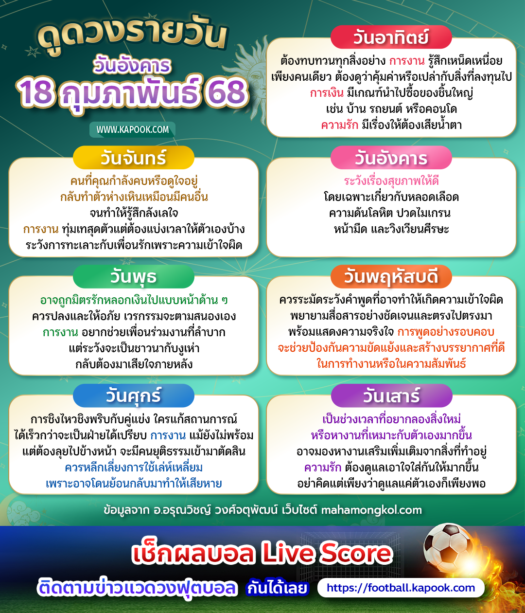 ดูดวงรายวัน ดูดวงรายวัน