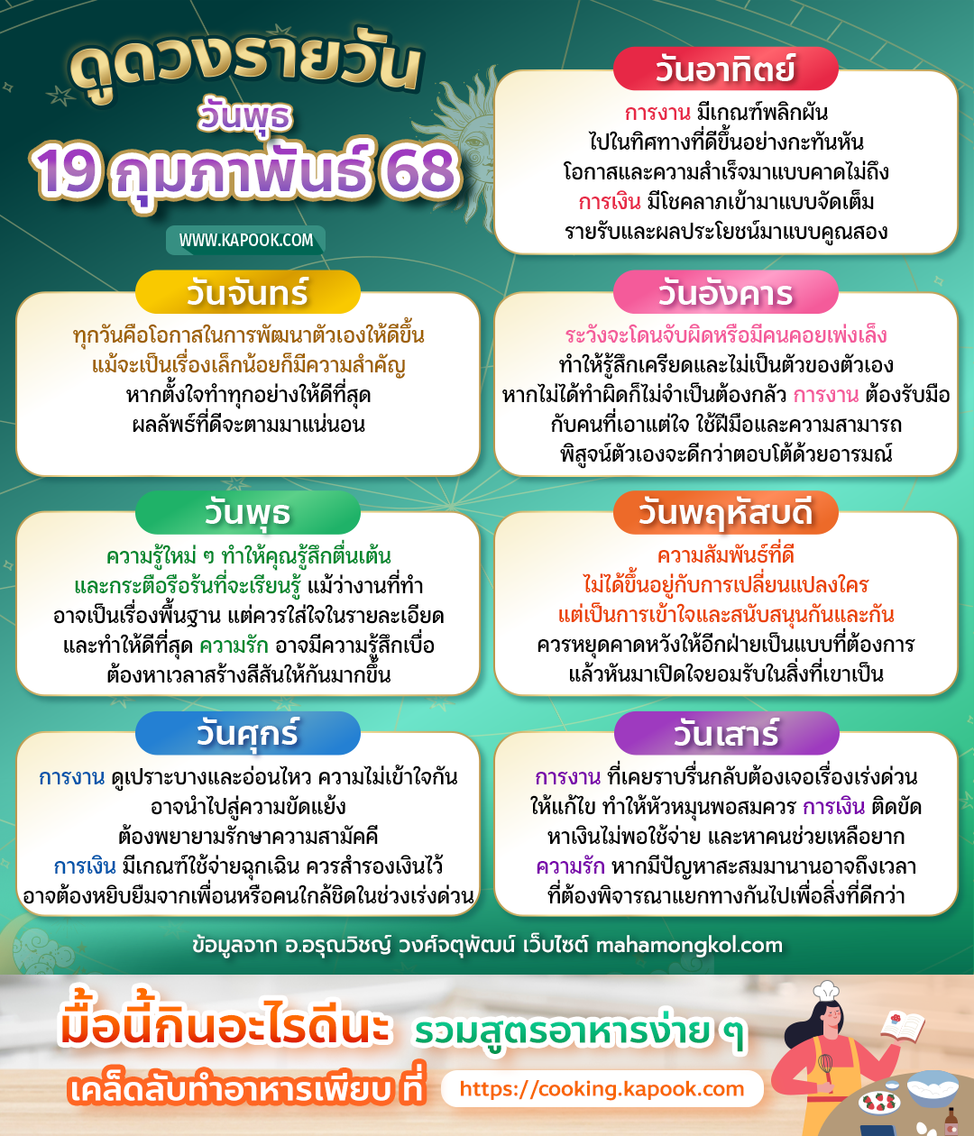 ดูดวงรายวัน ดูดวงรายวัน