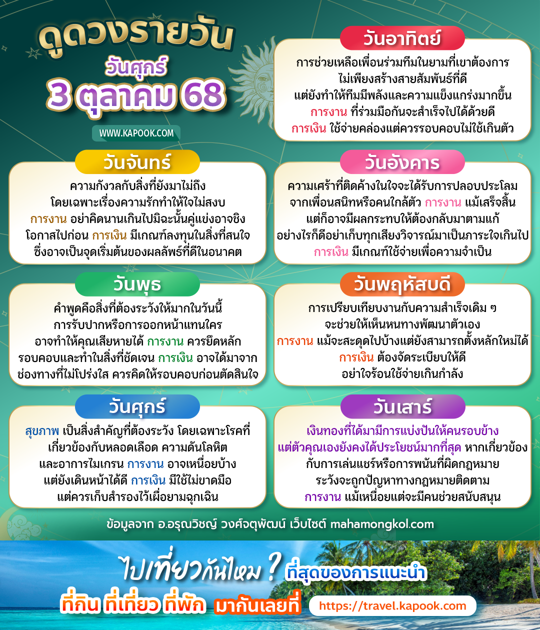 ดูดวงรายวัน ดูดวงรายวัน