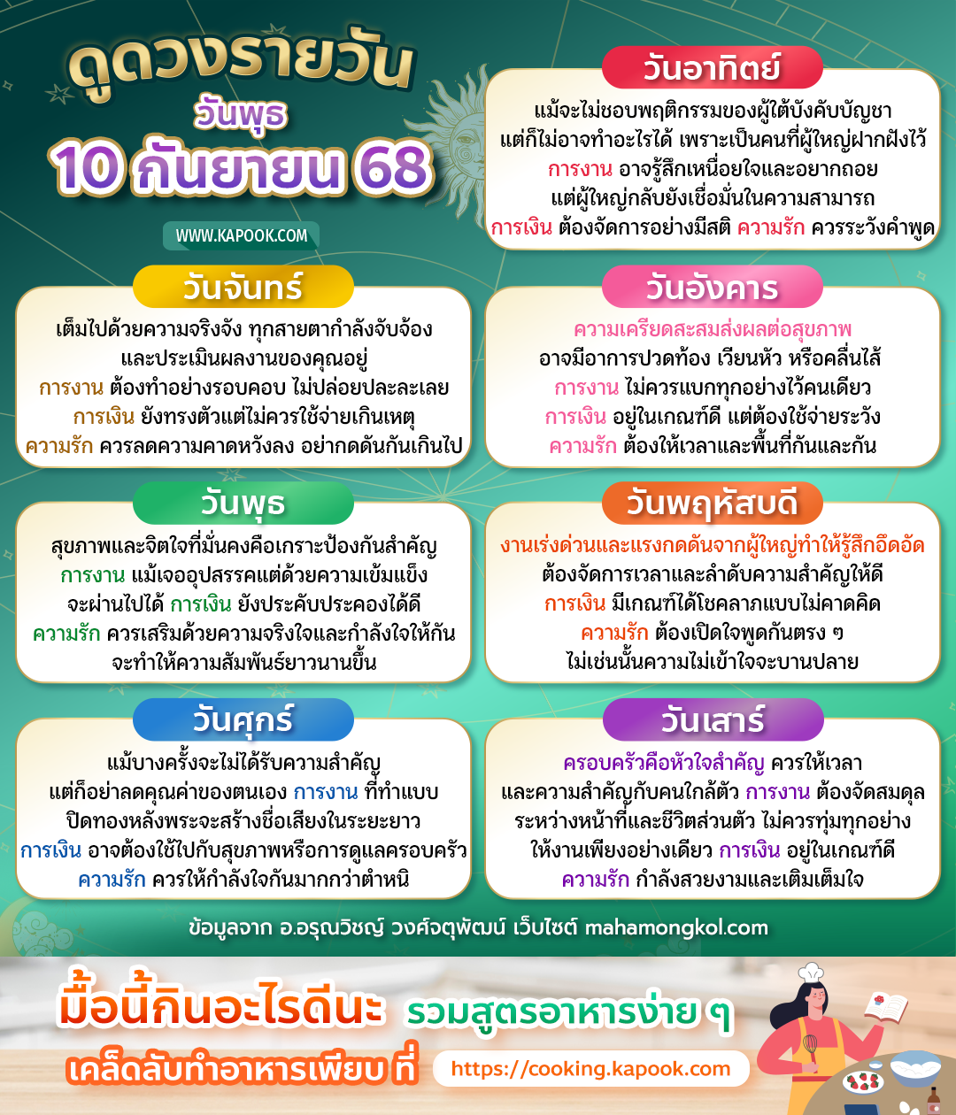 ดูดวงรายวัน ดูดวงรายวัน