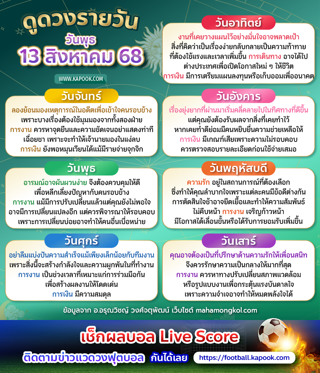 ดูดวงรายวัน ดูดวงรายวัน