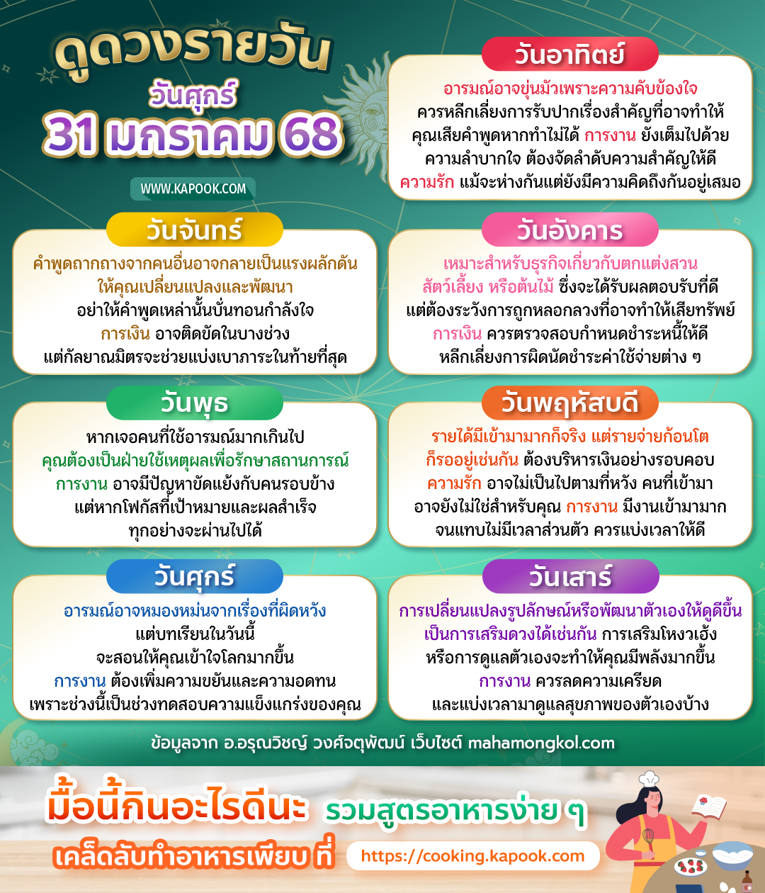ดูดวงรายวัน ดูดวงรายวัน