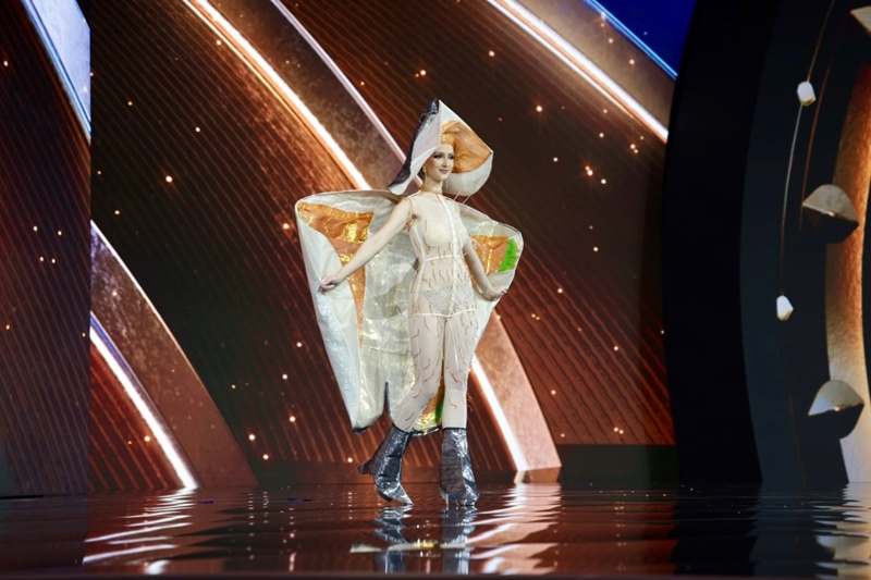 มิสนอร์เวย์ ปรากฏตัวในชุดแซลมอนยักษ์ มิสนอร์เวย์ ปรากฏตัวในชุดแซลมอนยักษ์