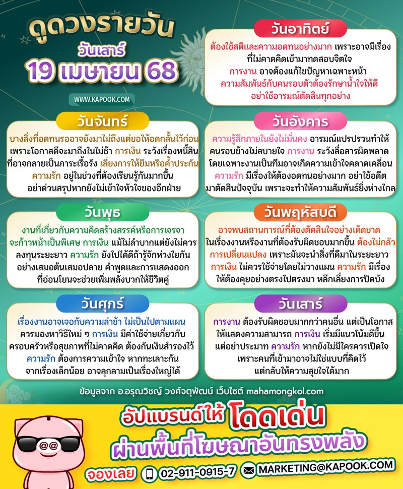 ดูดวงรายวัน ดูดวงรายวัน