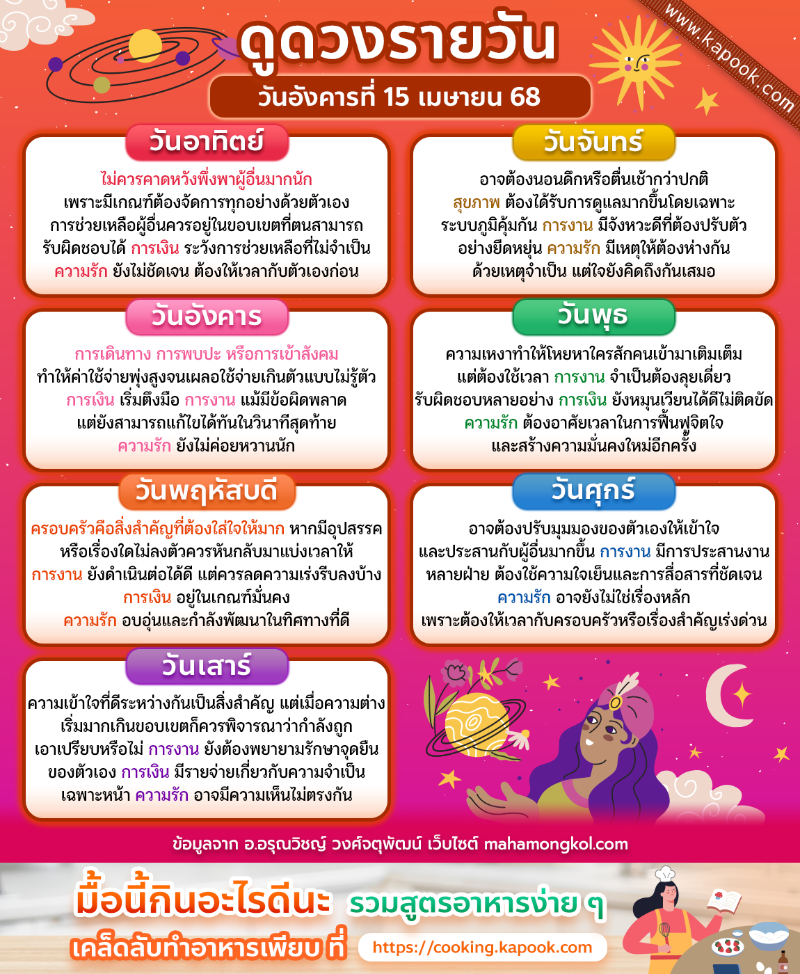 ดูดวงรายวัน ดูดวงรายวัน