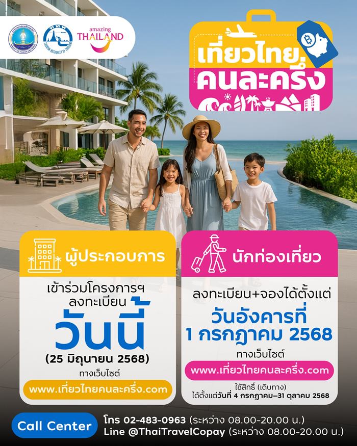 ลงทะเบียนเที่ยวไทยคนละครึ่ง ลงทะเบียนเที่ยวไทยคนละครึ่ง
