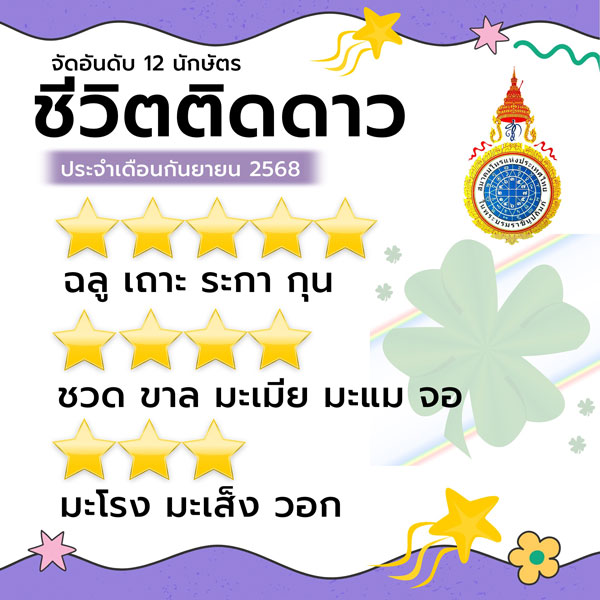 ดวงเดือนกันยายน 2568 ดวงเดือนกันยายน 2568